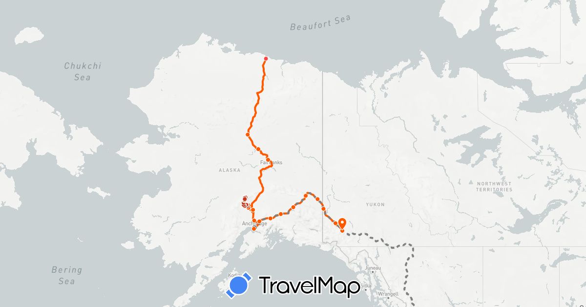 TravelMap itinerary: hiking, mountaineering, cycling, hitchhiking, still ahead in Antigua and Barbuda, Argentina, Barbados, Bolivia, Brazil, Bahamas, Belize, Canada, Chile, Colombia, Costa Rica, Cuba, Dominica, Dominican Republic, Ecuador, Grenada, Guatemala, Honduras, Haiti, Jamaica, Saint Kitts and Nevis, Saint Lucia, Mexico, Nicaragua, Panama, Peru, Paraguay, Suriname, El Salvador, Trinidad and Tobago, United States, Uruguay, Saint Vincent and the Grenadines, Venezuela (North America, South America)